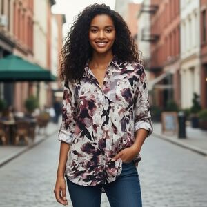Simply Vera Wang Button Up Blouse